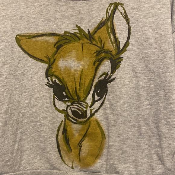 Disney Artist Collection Bambi Gray Sweater (Size M) - Picture 3 of 8